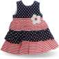 Preview: Kleid Baby Kinder Sommerkleid Blau Rot