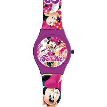 Minnie Mouse Kinder Uhr Armbanduhr Analog Lila