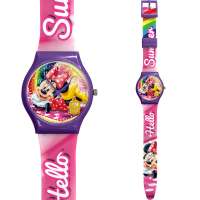 Minnie Mouse Kinder Uhr Armbanduhr Analog Rosa