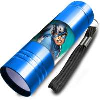 Avengers Alu LED Kinder Taschenlampe Blau