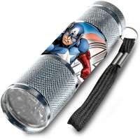 Avengers Alu LED Kinder Taschenlampe Silber