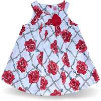 Kleid Baby Kinder Sommerkleid Weiß Rosen