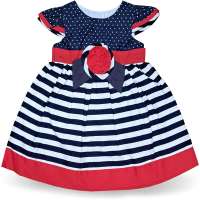 Kleid Baby Kinder Sommerkleid Weiß Rot Blau