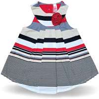 Kleid Baby Kinder Sommerkleid Rot Beige Weiß Streifen
