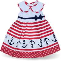 Kleid Baby Kinder Sommerkleid Maritim Weiß Rot Blau