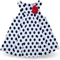 Kleid Baby Kinder Sommerkleid Punkte Weiß Blau