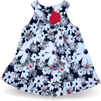 Kleid Baby Kinder Sommerkleid Blumen Blau Weiß Rot