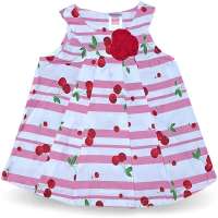 Kleid Baby Kinder Sommerkleid Kirschen Weiß Rosa