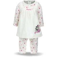 Minnie Maus Baby Set Zweiteiler Overall Kleid Weiß