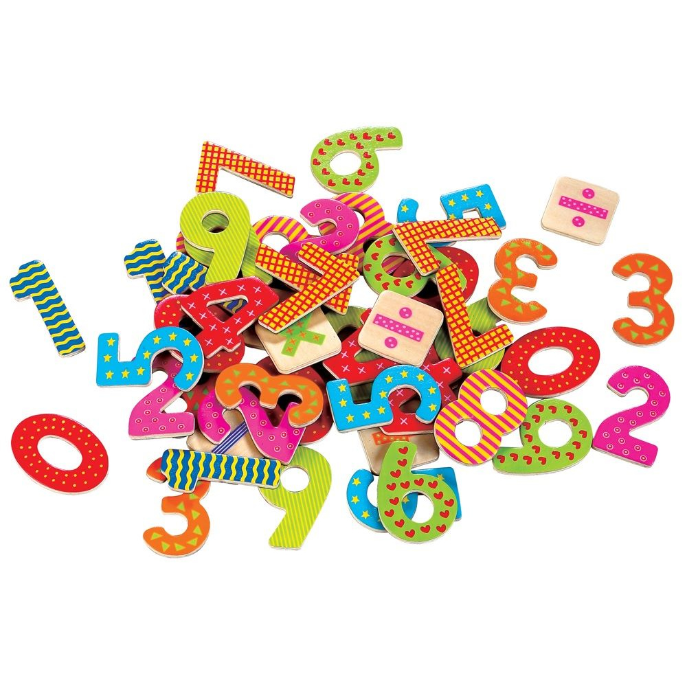 Magnet Zahlen Rechenzeichen Holz Magnete Pinnwand Magnettafel Zubehör Kinder 