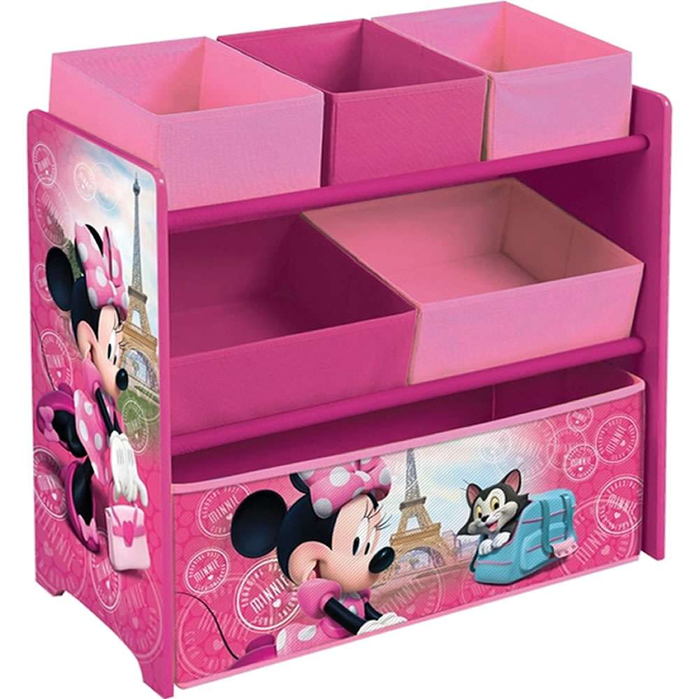 Minnie Maus Holz Spielzeugregal Retro-Stil Mädchen Kinderregal Organizer Boxen 