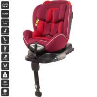 BabyGo Kindersitz Autositz Isofix Reboarder Drehbar Fixleg360 Rot