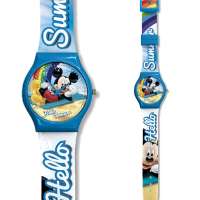 Mickey Mouse Kinder Uhr Armbanduhr Analog Blau