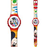 Mickey Maus Kinder Armbanduhr Uhr Digital Rot