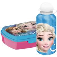 Frozen Kinder Trinkflasche Brotdose Blau Disney