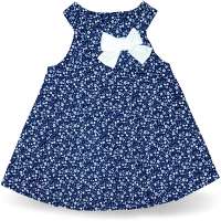 Kleid Baby Kinder Sommerkleid Streublumen Dunkelblau
